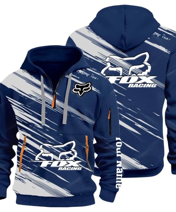 Racing Auto Hoodie Half Zip 3D, Everyday Comfortable Hoodie CAR514 - Navy