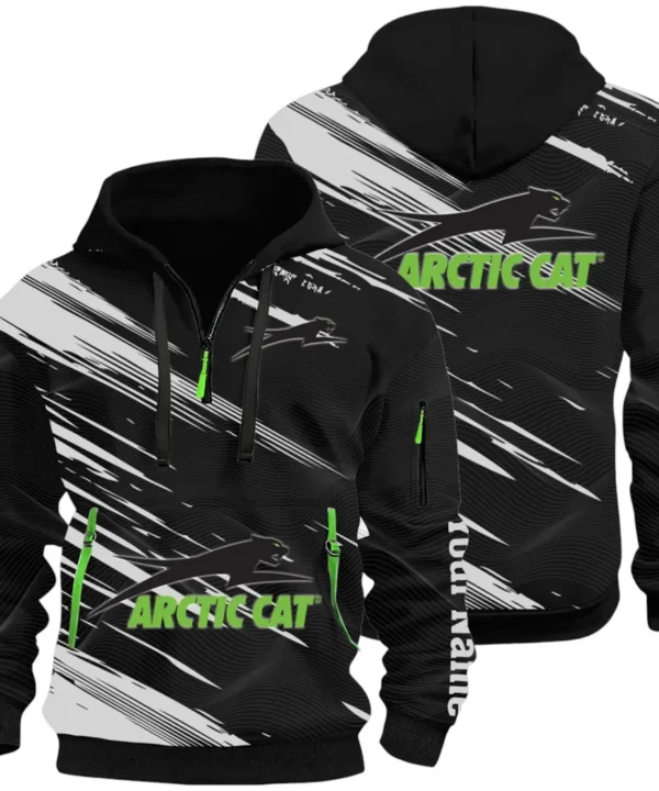 Off-Road Ride Hoodie Half Zip 3D, Durable & Casual Streetwear CAR514 - Black