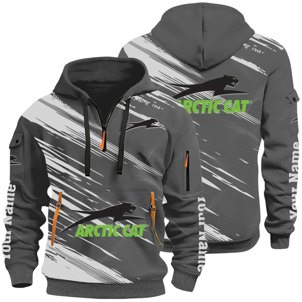 Off-Road Ride Hoodie Half Zip 3D, Durable & Casual Streetwear CAR514 - Dark Gray
