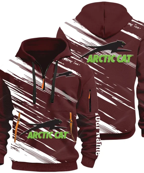 Off-Road Ride Hoodie Half Zip 3D, Durable & Casual Streetwear CAR514 - Dark Red