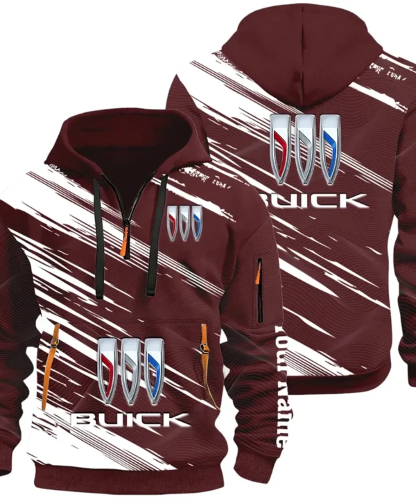 Luxury Car Hoodie Half Zip 3D, Rugged Casual Fit Hoodie CAR514 - Dark Red