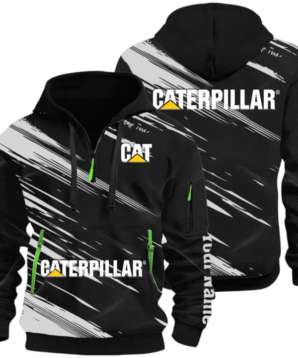 Terrain Vehicle Hoodie Half Zip 3D, Rugged Casual Fit Hoodie CAR514 - Black
