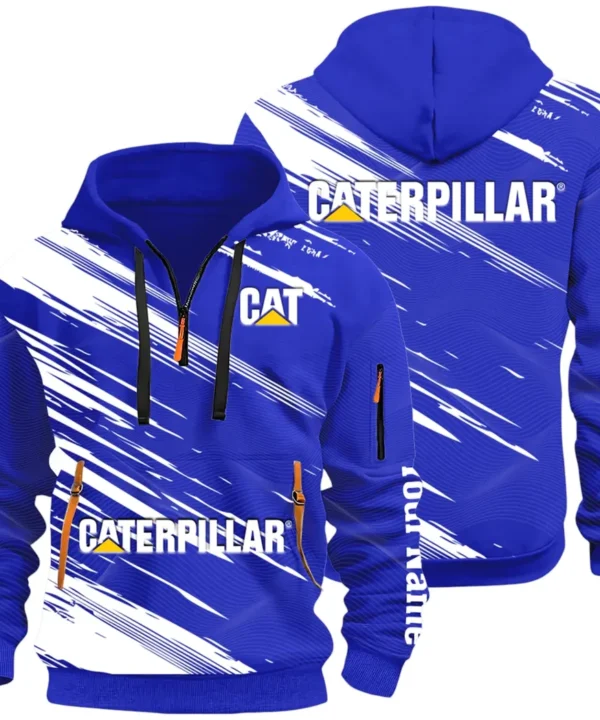 Terrain Vehicle Hoodie Half Zip 3D, Rugged Casual Fit Hoodie CAR514 - Blue