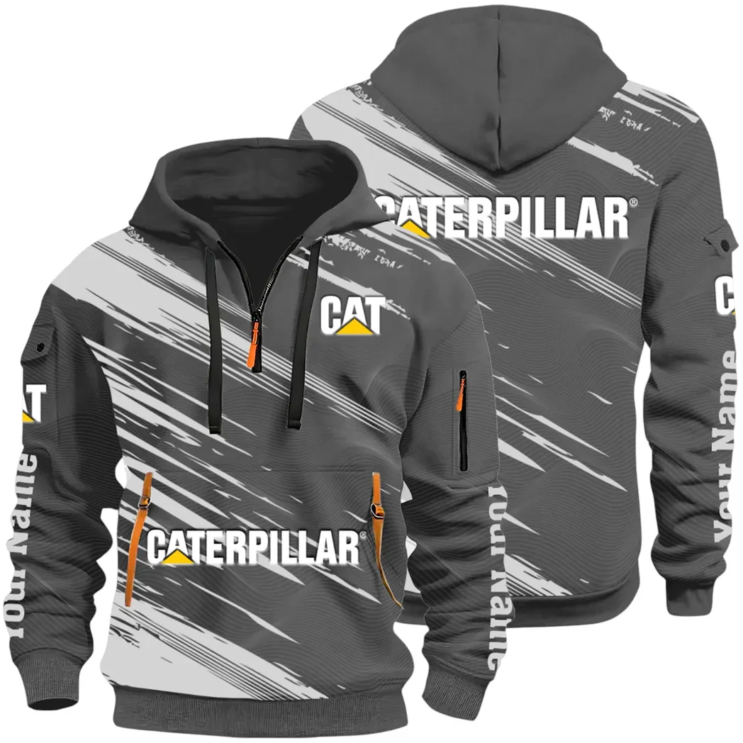 Terrain Vehicle Hoodie Half Zip 3D, Rugged Casual Fit Hoodie CAR514 - Dark Gray