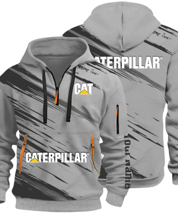 Terrain Vehicle Hoodie Half Zip 3D, Rugged Casual Fit Hoodie CAR514 - Gray