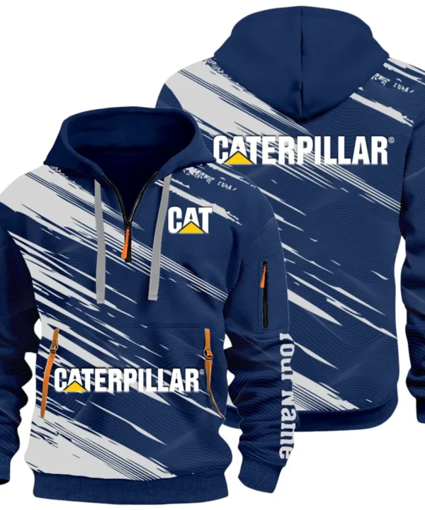 Terrain Vehicle Hoodie Half Zip 3D, Rugged Casual Fit Hoodie CAR514 - Navy
