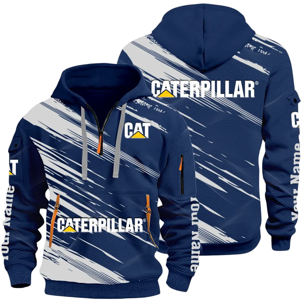 Terrain Vehicle Hoodie Half Zip 3D, Rugged Casual Fit Hoodie CAR514 - Navy