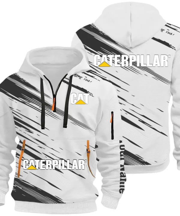Terrain Vehicle Hoodie Half Zip 3D, Rugged Casual Fit Hoodie CAR514 - White