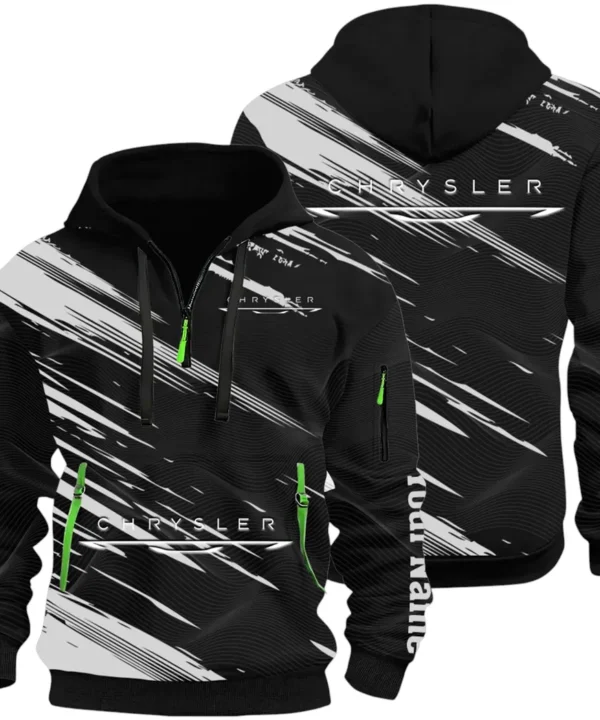 Full-Size Car Hoodie Half Zip 3D, Urban Style & Relaxed Fit Hoodie CAR514 - Black