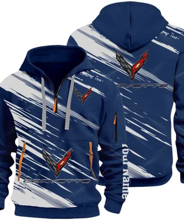 American Supercar Hoodie Half Zip 3D, Lightweight & Casual Comfort Hoodie CAR514 - Navy