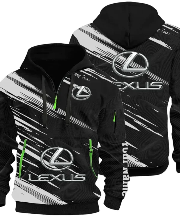 Grand Touring Auto Hoodie Half Zip 3D, Casual Fit for Everyday Wear Hoodie CAR514 - Black