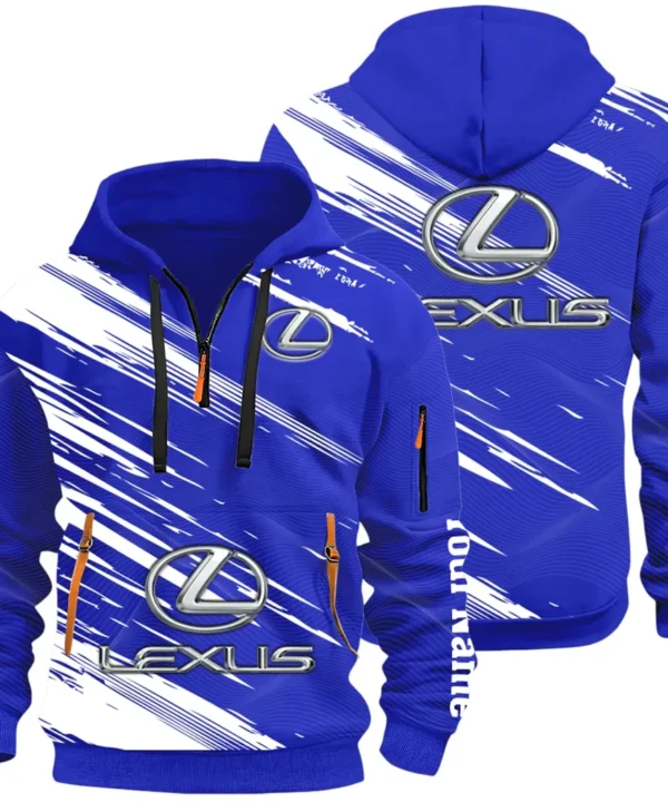 Grand Touring Auto Hoodie Half Zip 3D, Casual Fit for Everyday Wear Hoodie CAR514 - Blue