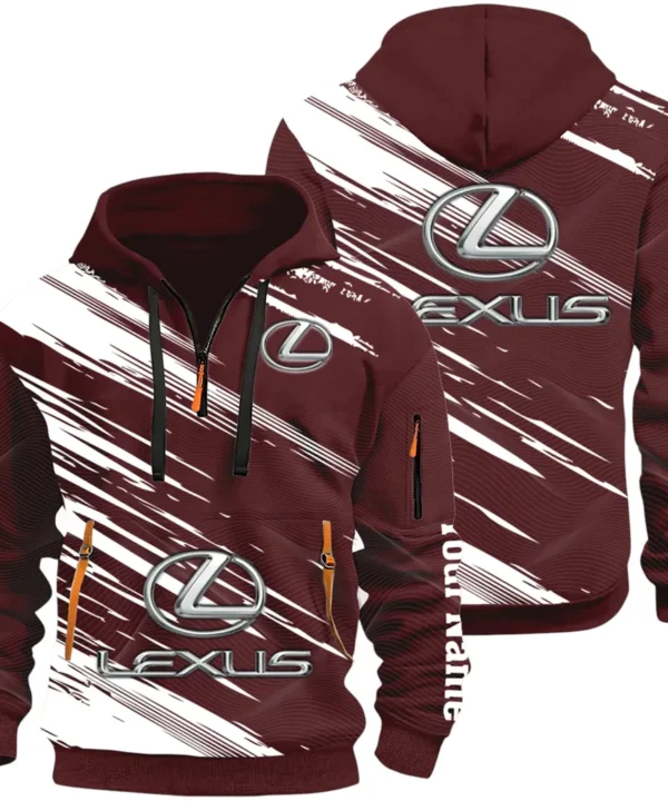 Grand Touring Auto Hoodie Half Zip 3D, Casual Fit for Everyday Wear Hoodie CAR514 - Dark Red