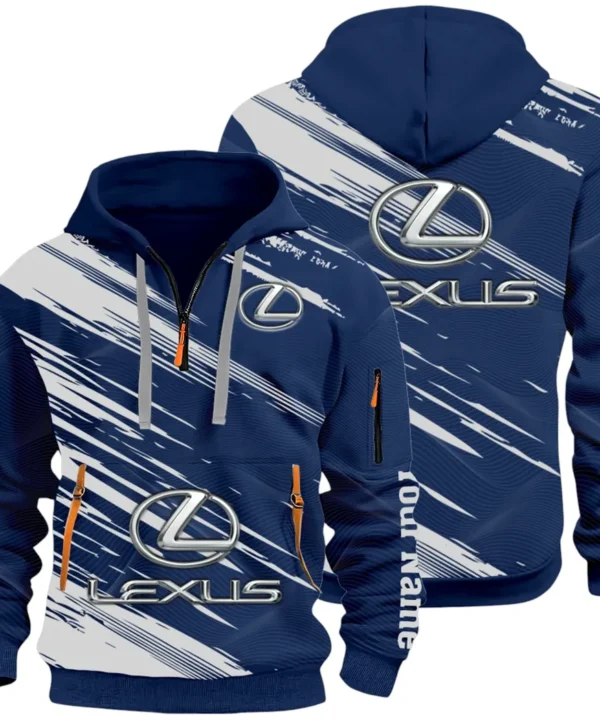 Grand Touring Auto Hoodie Half Zip 3D, Casual Fit for Everyday Wear Hoodie CAR514 - Navy