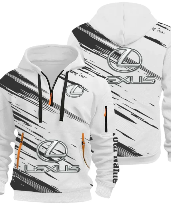 Grand Touring Auto Hoodie Half Zip 3D, Casual Fit for Everyday Wear Hoodie CAR514 - White