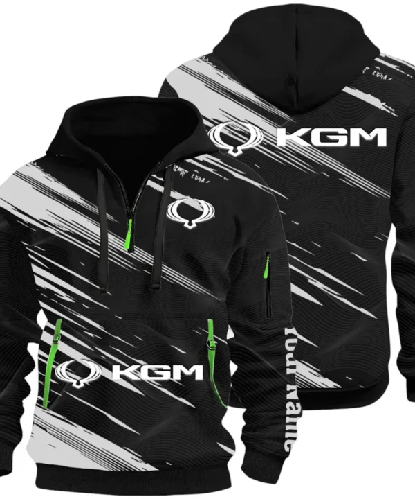 Racing Auto Hoodie Half Zip 3D, Casual Street-Ready Hoodie CAR514 - Black
