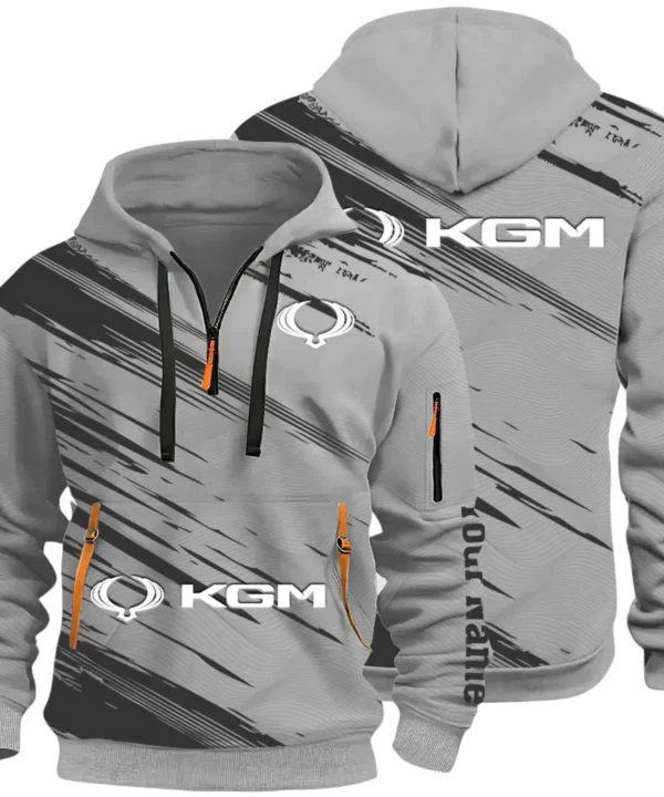 Racing Auto Hoodie Half Zip 3D, Casual Street-Ready Hoodie CAR514 - Gray