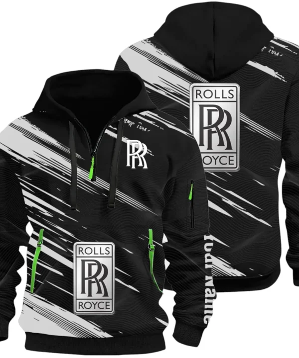 Prestige Sedan Hoodie Half Zip 3D, Rugged Casual Fit Hoodie CAR514 - Black