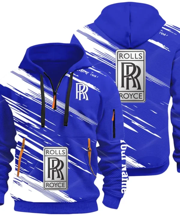 Prestige Sedan Hoodie Half Zip 3D, Rugged Casual Fit Hoodie CAR514 - Blue