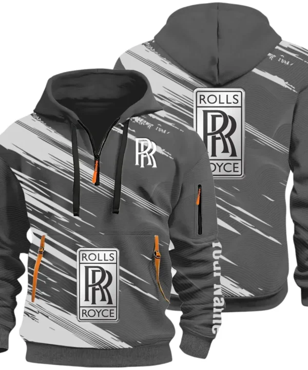 Prestige Sedan Hoodie Half Zip 3D, Rugged Casual Fit Hoodie CAR514 - Dark Gray