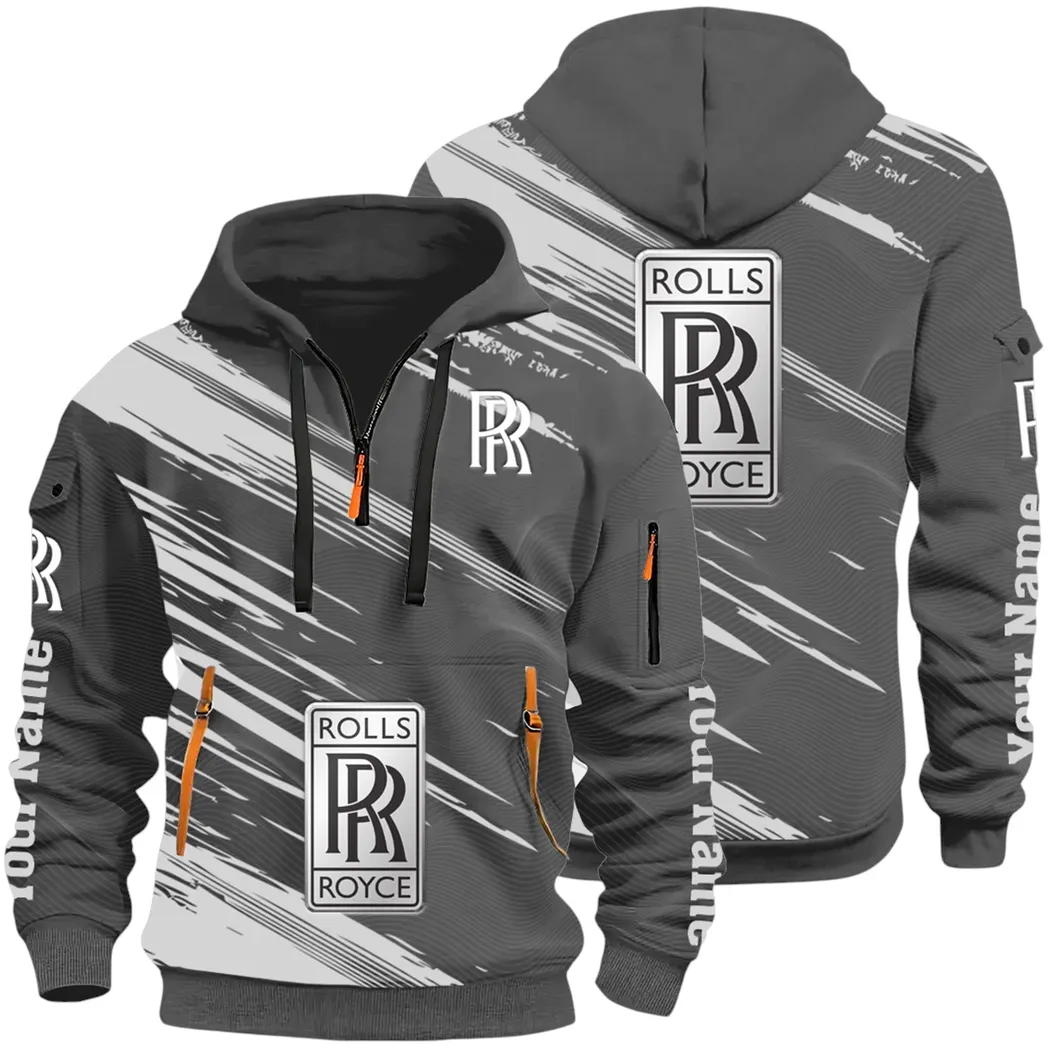 Prestige Sedan Hoodie Half Zip 3D, Rugged Casual Fit Hoodie CAR514 - Dark Gray