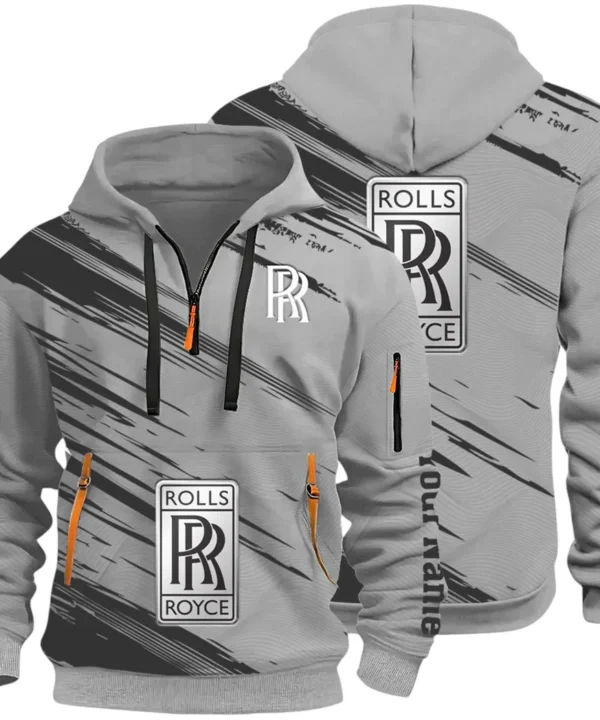 Prestige Sedan Hoodie Half Zip 3D, Rugged Casual Fit Hoodie CAR514 - Gray