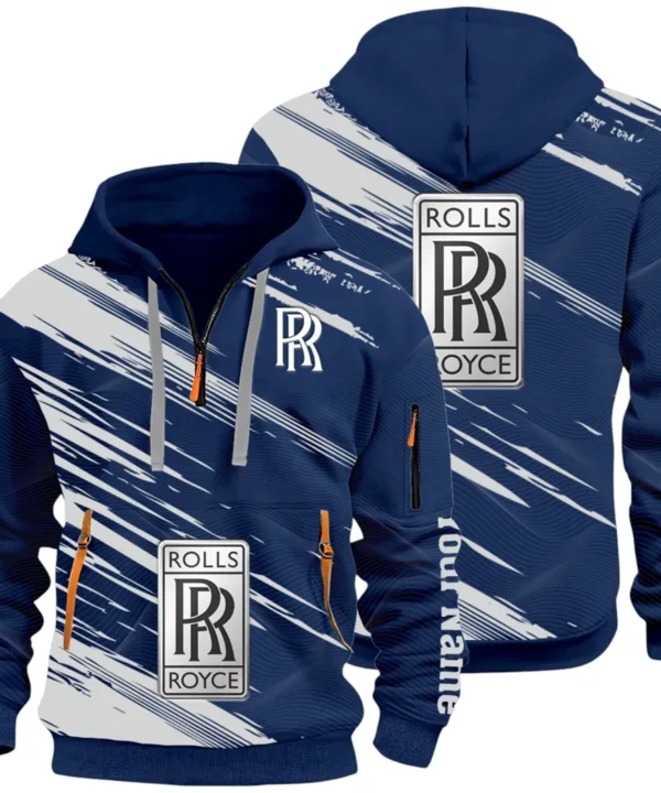 Prestige Sedan Hoodie Half Zip 3D, Rugged Casual Fit Hoodie CAR514 - Navy