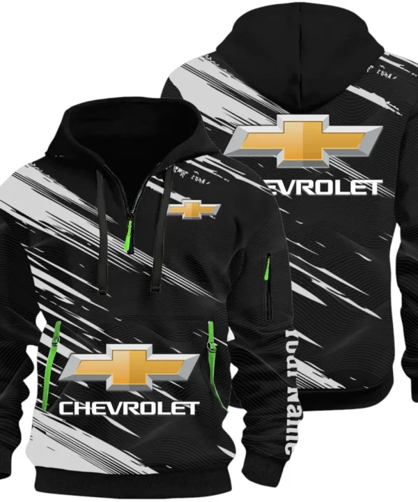 Modern Crossover Hoodie Half Zip 3D, Casual Fit for Everyday Wear Hoodie CAR514 - Black