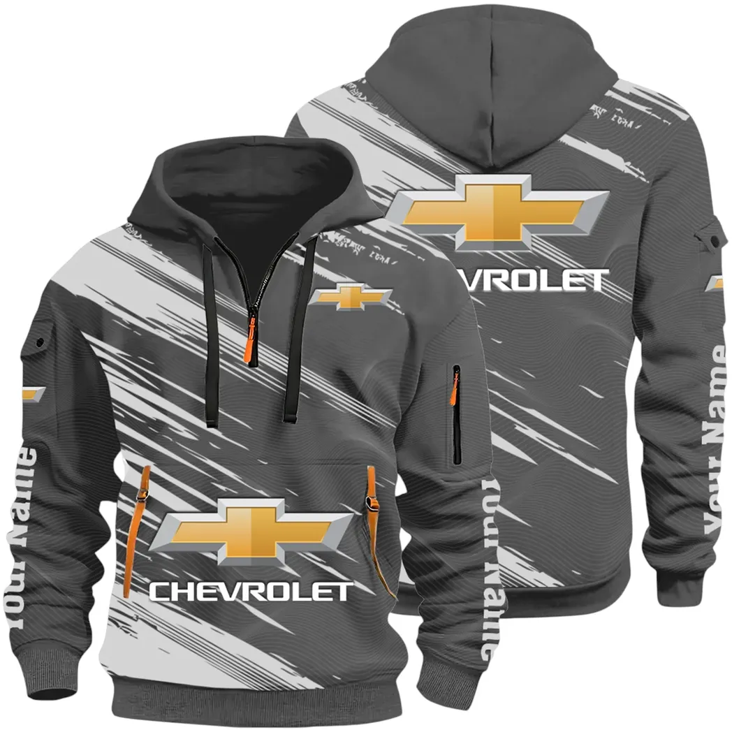 Modern Crossover Hoodie Half Zip 3D, Casual Fit for Everyday Wear Hoodie CAR514 - Dark Gray