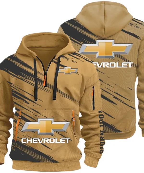 Modern Crossover Hoodie Half Zip 3D, Casual Fit for Everyday Wear Hoodie CAR514 - Khaki