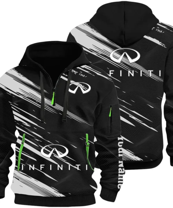 Executive Car Hoodie Half Zip 3D, Lightweight & Casual Comfort Hoodie CAR514 - Black