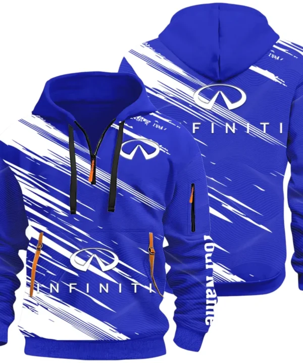 Executive Car Hoodie Half Zip 3D, Lightweight & Casual Comfort Hoodie CAR514 - Blue