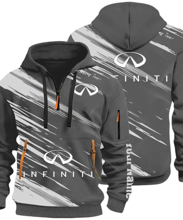Executive Car Hoodie Half Zip 3D, Lightweight & Casual Comfort Hoodie CAR514 - Dark Gray