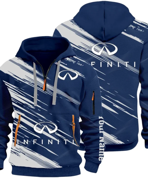 Executive Car Hoodie Half Zip 3D, Lightweight & Casual Comfort Hoodie CAR514 - Navy