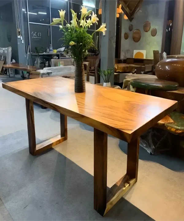 Handmade Solid Wood Dining Table Minimalist Living Room