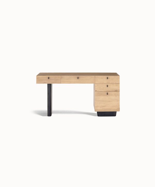 Linden Handcrafted Oak Writing Desk